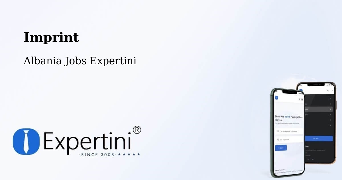 Imprint – Albania - Albania Jobs Expertini